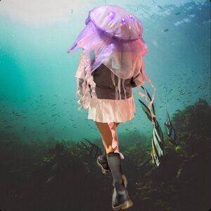 Light up Jellyfish hat costume